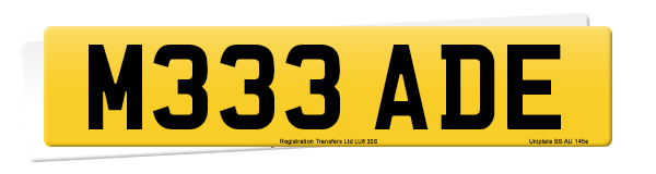 Registration number M333 ADE